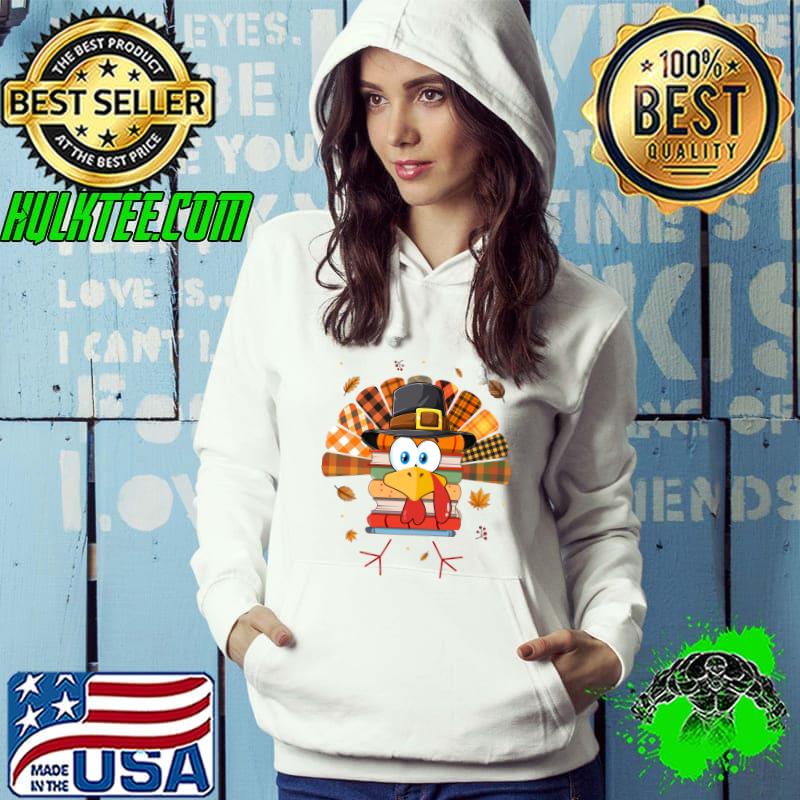 Librarian Book Lover Reader Funny Turkey Thanksgiving Fall T-Shirt