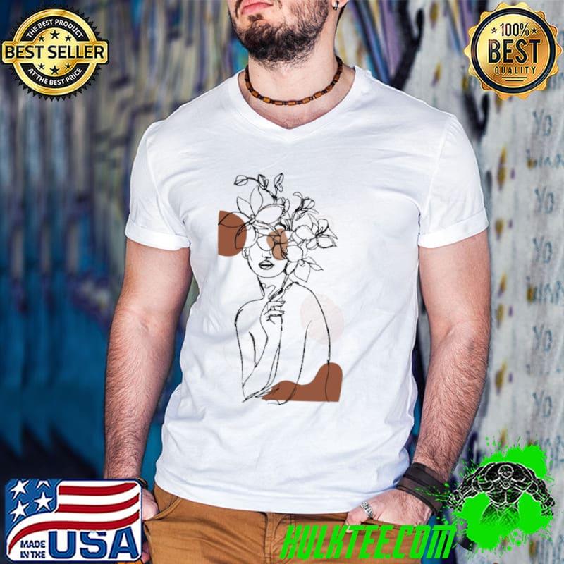 Line Art Face Abstract Art One Line Drawing Shirt