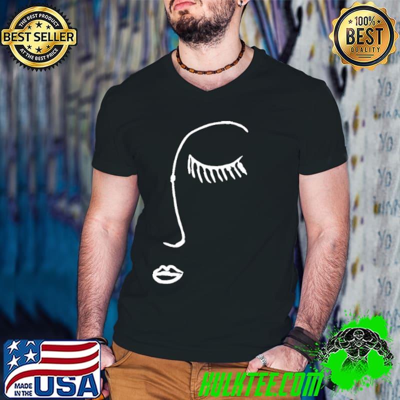 Line Drawing Sketch Face Shirt