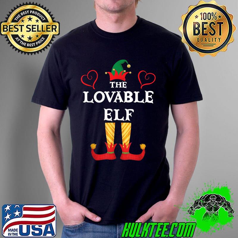 Lovable Elf Family Christmas Party Funny Pajama Hearts T-Shirt Unisex Lovable Elf Family Christmas Party Funny Pajama Hearts T-Shirt Unisex