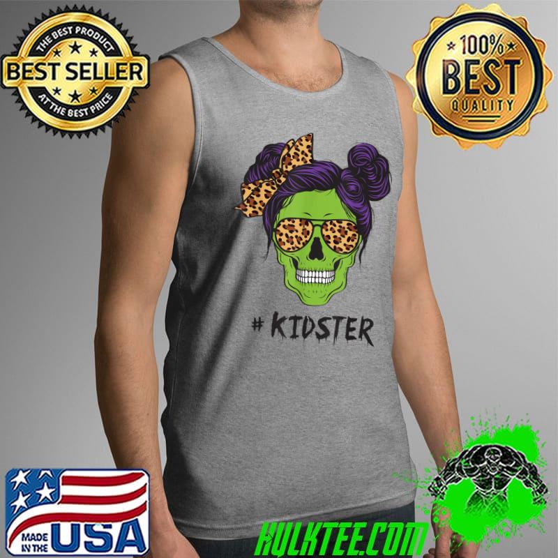 Messy Bun Kidster Kid Monster Funny Halloween Costume Skull T-Shirt Tank Top Messy Bun Kidster Kid Monster Funny Halloween Costume Skull T-Shirt Tank Top