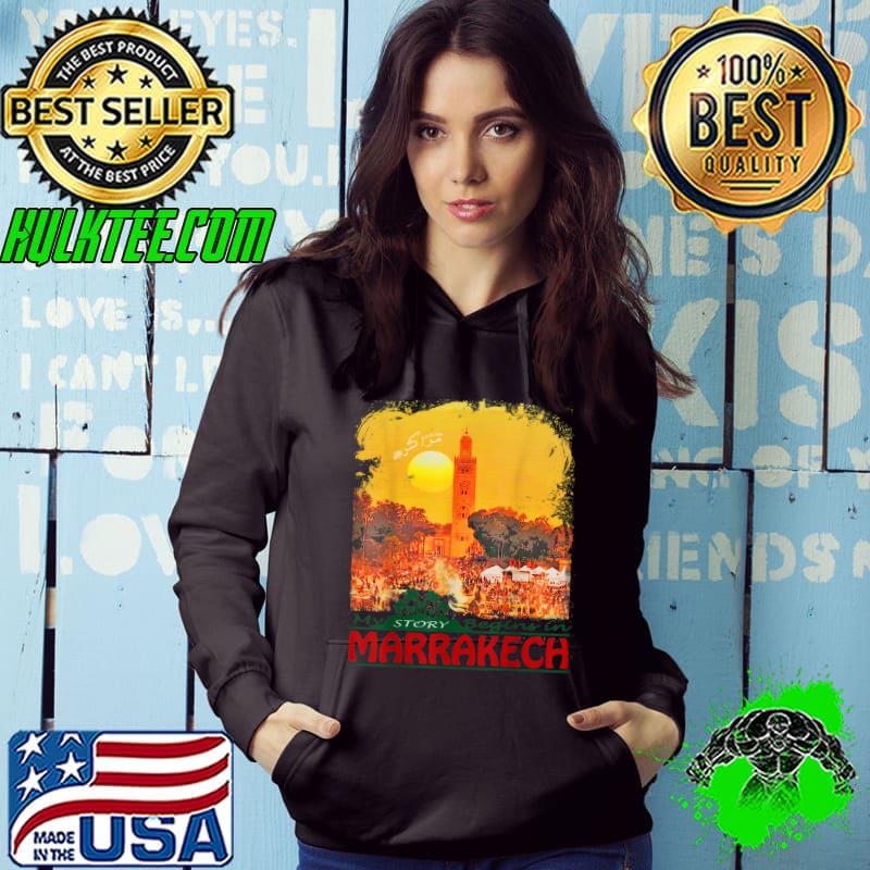 Morocco My Story Begins in Marrakech Vintage USA Marrakech T-Shirt