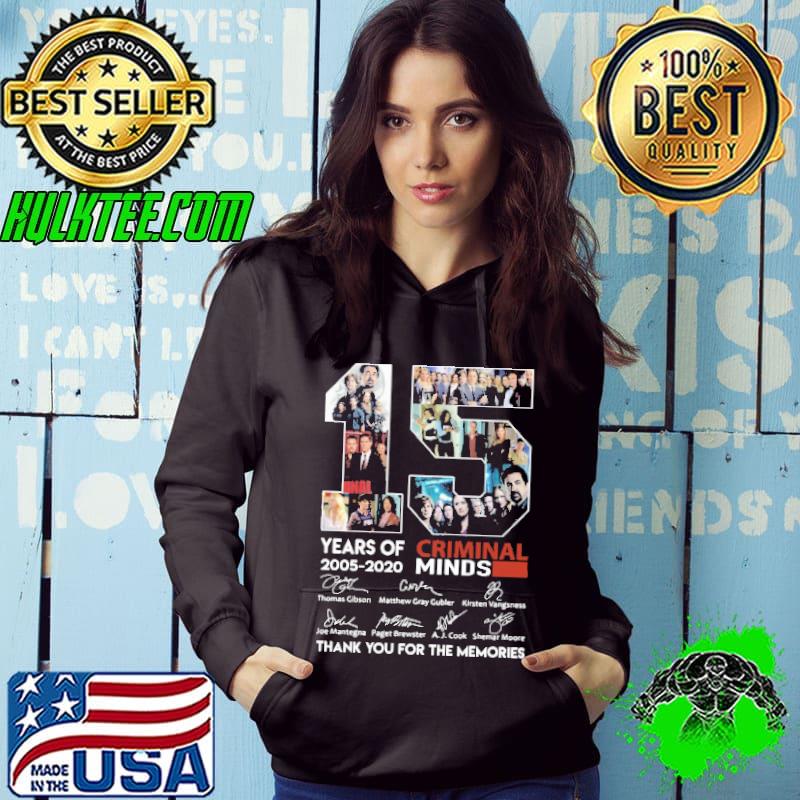Nice 15 Years Of Criminal Minds 2005-2020 Thank You For The Memories Shirt