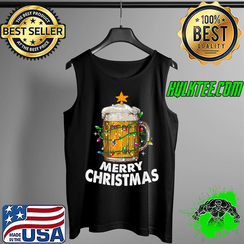 Nice Awesome Beer Xmas Tree Lights Merry Christmas Beer Shirt Tank Top Nice Awesome Beer Xmas Tree Lights Merry Christmas Beer Shirt Tank Top
