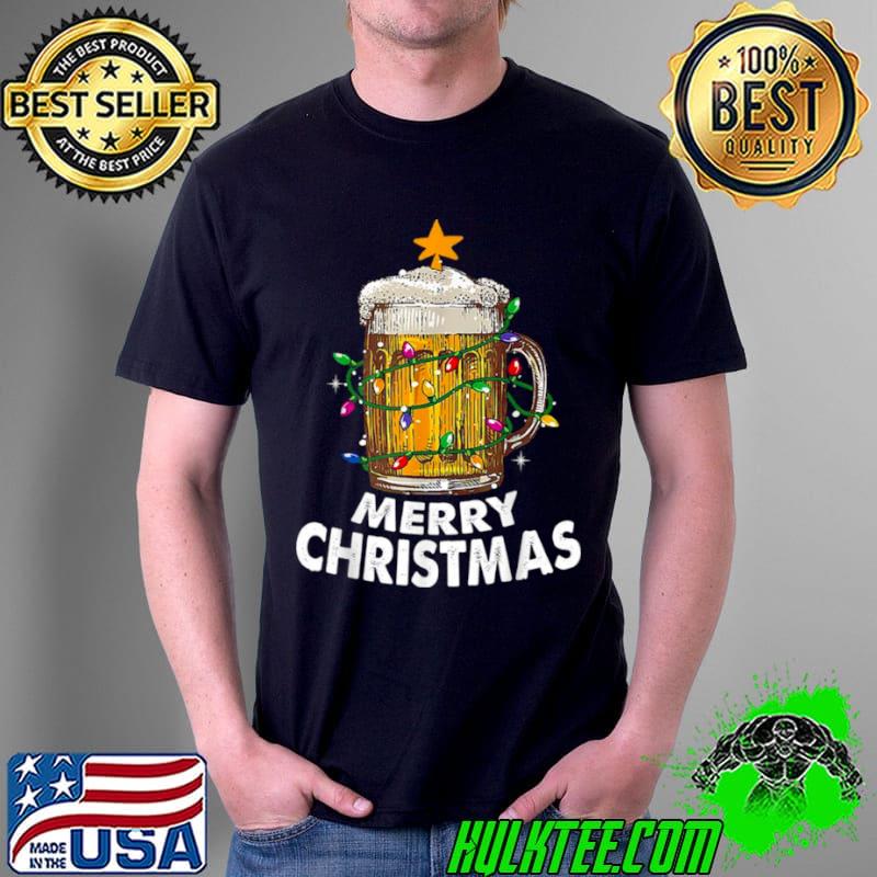Nice Awesome Beer Xmas Tree Lights Merry Christmas Beer Shirt Unisex Nice Awesome Beer Xmas Tree Lights Merry Christmas Beer Shirt Unisex