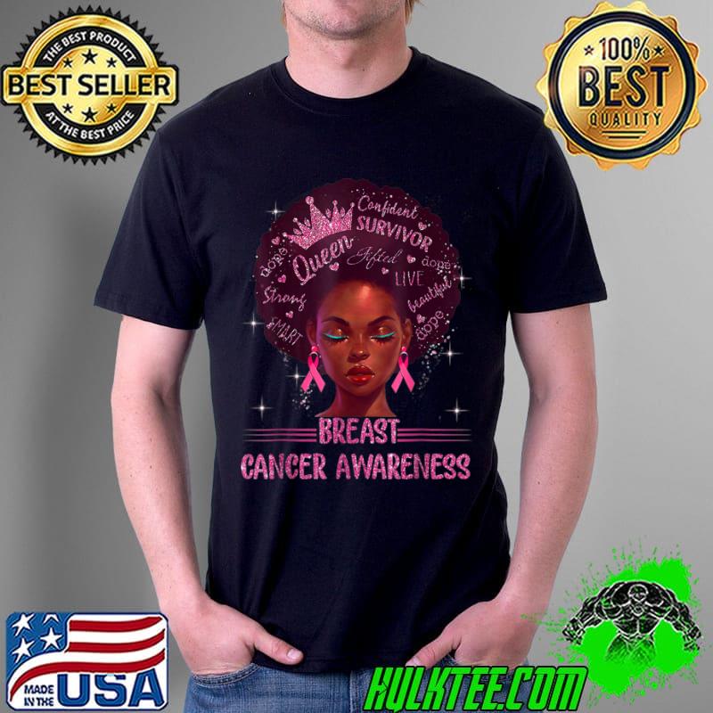 Nice Black Women Queen Stronger Than Breast Cancer Pink Ribbon T Shirt Unisex Nice Black Women Queen Stronger Than Breast Cancer Pink Ribbon T Shirt Unisex