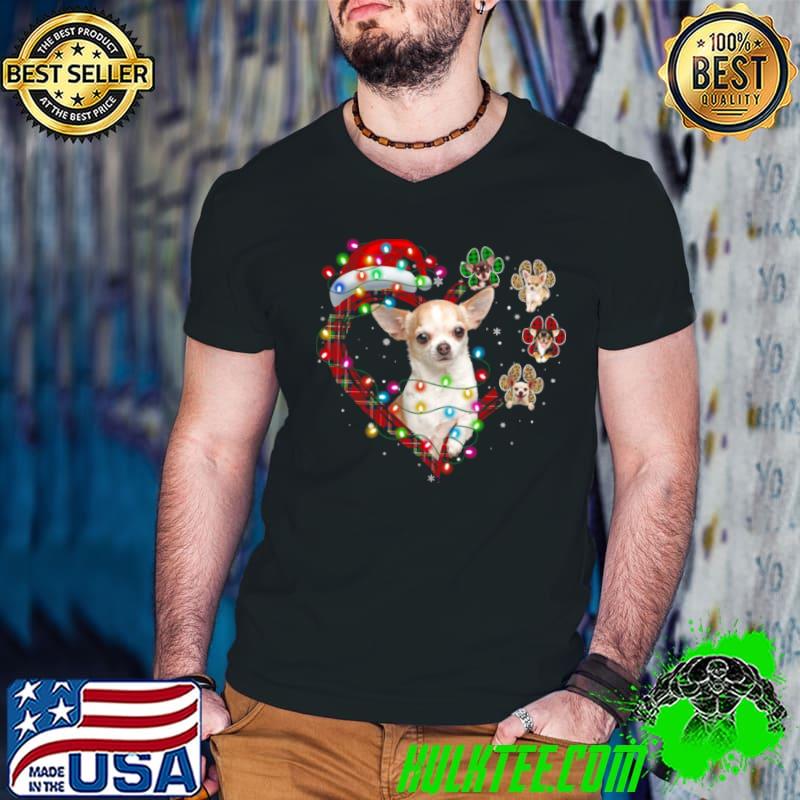 Nice Chihuahua Uncle in the Christmas heart Guys V Neck Nice Chihuahua Uncle in the Christmas heart Guys V Neck