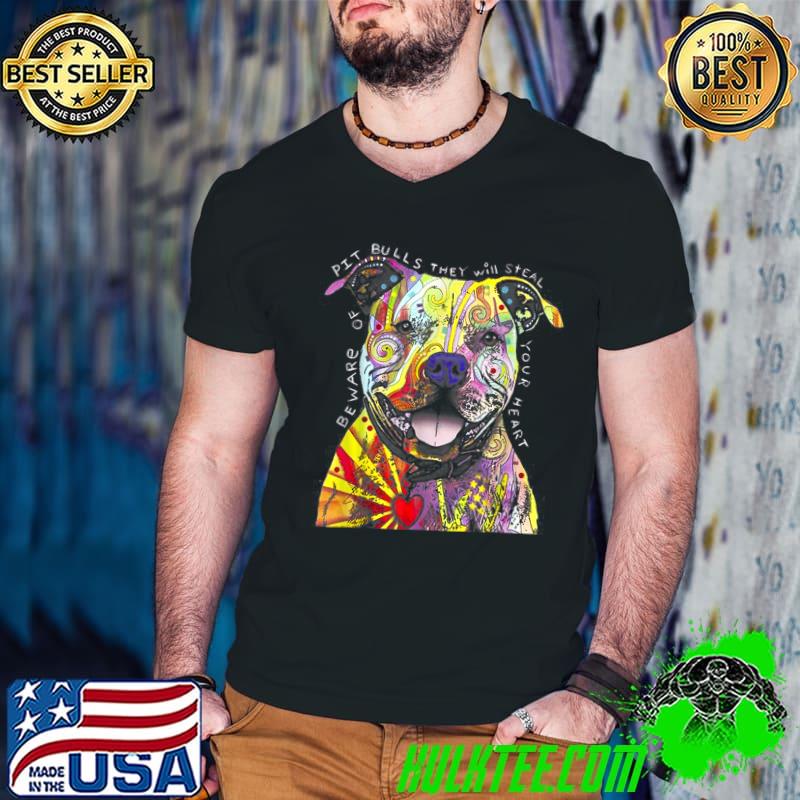 Nice colorful Baby Pit-bull Terrier Lover Dad Mom T-Shirt