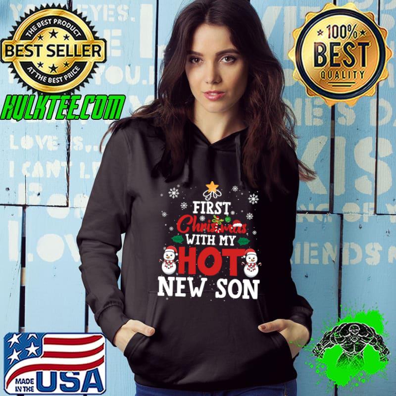 Nice First Christmas With My Hot New Son Funny Couple Long Sleeve T-Shirt