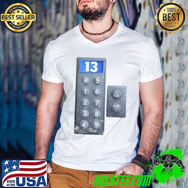 Nice Funny Elevator Gifts Boy Loves Elevator Buttons Closure Premium T-Shirt