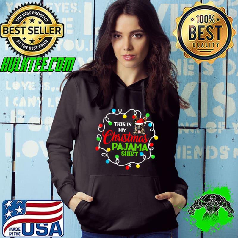 Nice German Shepherd Santa Hat Light This Is My Christmas Pajama T-Shirt