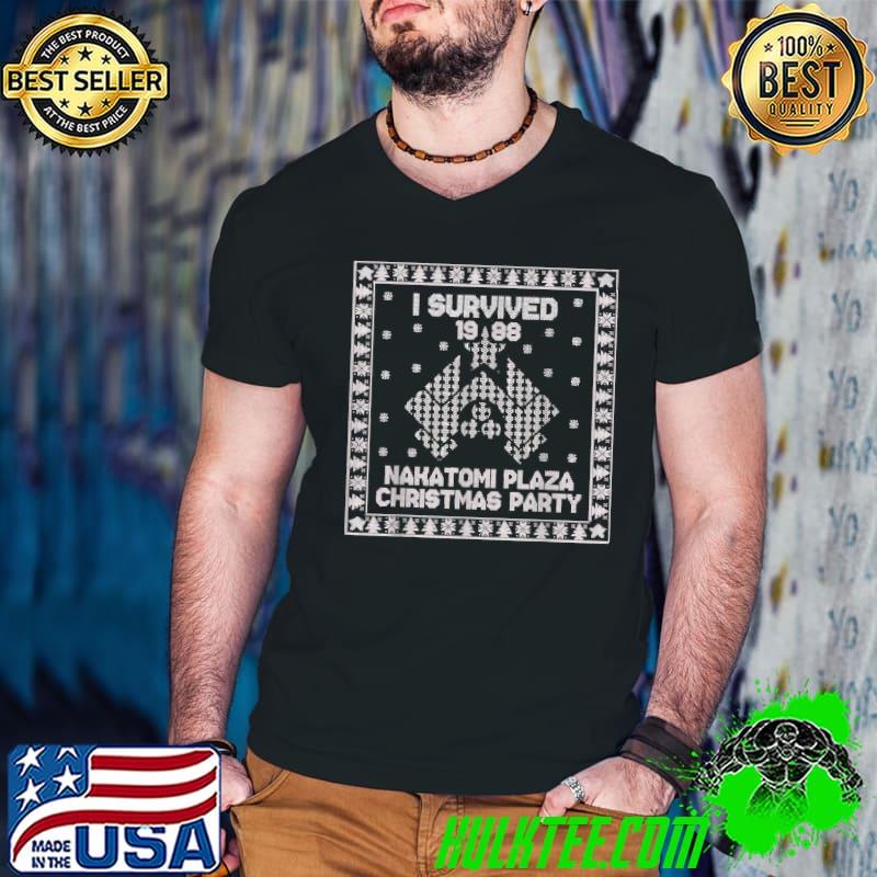 Nice I Survived the 1988 Nakatomi Plaza Christmas Party T-Shirt Guys V Neck Nice I Survived the 1988 Nakatomi Plaza Christmas Party T-Shirt Guys V Neck
