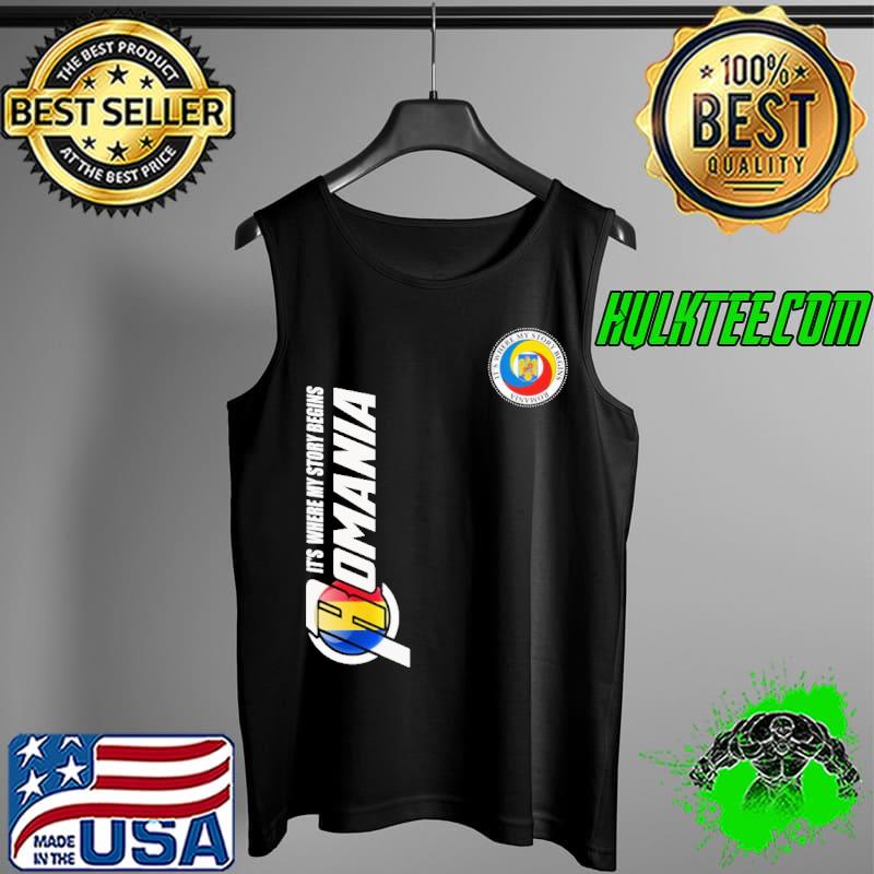 Nice Its where my story begins Romania logo Tank Top Nice Its where my story begins Romania logo Tank Top
