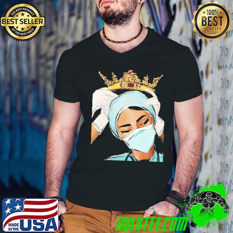 Nice nurse Crown Queen Covid-19 Shirt Guys V Neck Nice nurse Crown Queen Covid-19 Shirt Guys V Neck