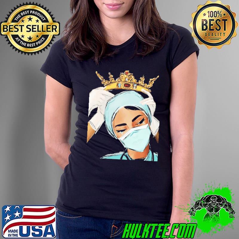 Nice nurse Crown Queen Covid-19 Shirt Ladies Tee Nice nurse Crown Queen Covid-19 Shirt Ladies Tee