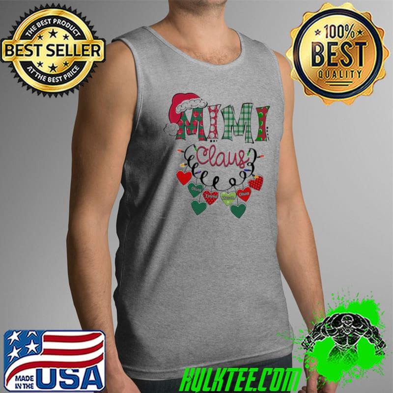 Nice personalized Mimi With Grandkids Claus Christmas 2021 Shirt Tank Top Nice personalized Mimi With Grandkids Claus Christmas 2021 Shirt Tank Top