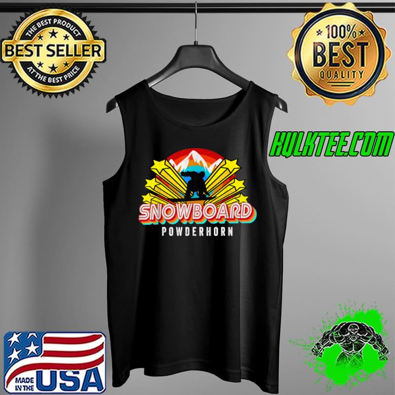 Nice Powderhorn Colorado Snowboard Powder Co Retro Gear T Shirt Tank Top Nice Powderhorn Colorado Snowboard Powder Co Retro Gear T Shirt Tank Top