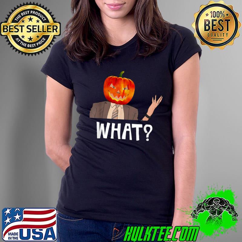 Nice pumpkin Head Dwight What Halloween T-Shirt Ladies Tee Nice pumpkin Head Dwight What Halloween T-Shirt Ladies Tee
