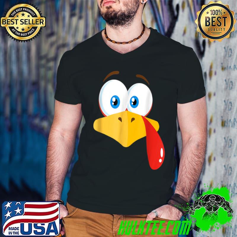 Nice Turkey Face Pilgrim Thanksgiving Costume T Shirt