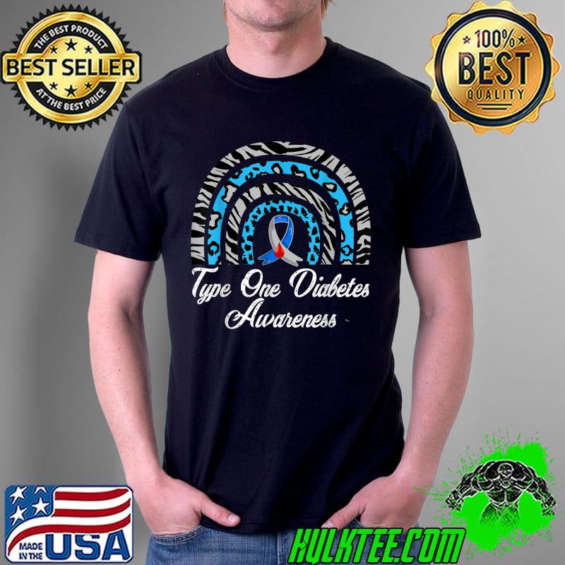 Nice type 1 Diabetes Awareness ,type one diabetic Rainbow T-Shirt Unisex Nice type 1 Diabetes Awareness ,type one diabetic Rainbow T-Shirt Unisex