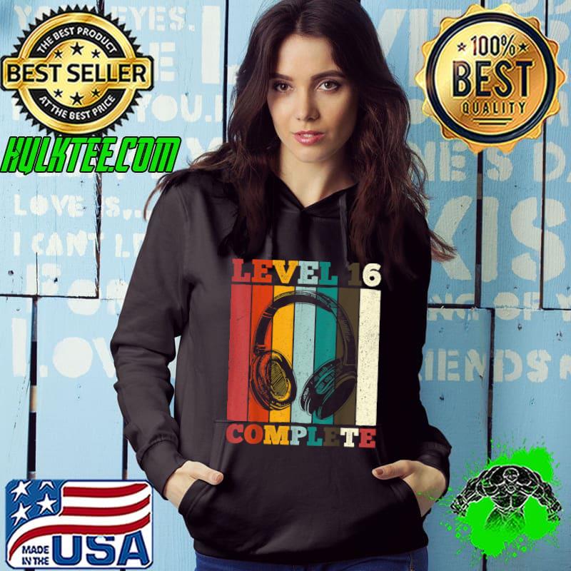 Official 16th Birthday Boys Video Gamer Level 16 Complete T-Shirt