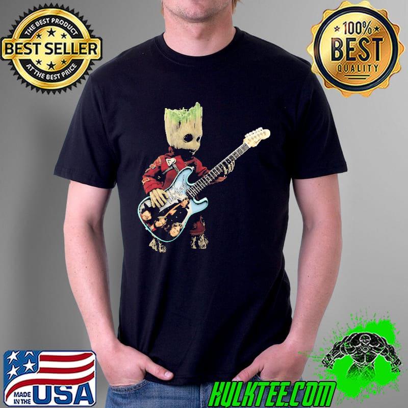 Official baby Groot Plays The Pink Floyd Guitar Shirt Unisex Official baby Groot Plays The Pink Floyd Guitar Shirt Unisex