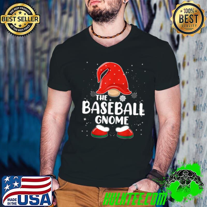 Official baseball Gnome Buffalo Plaid Matching Family Christmas T-Shirt