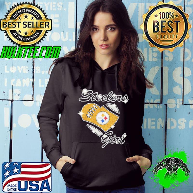 Official Beautiful Pittsburgh Steelers Girl Heart Diamond Shirt