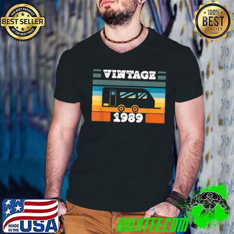 Official Camping RV Camper Vintage born 1989 Birthday Trailer Caravan T Shirt Guys V Neck Official Camping RV Camper Vintage born 1989 Birthday Trailer Caravan T Shirt Guys V Neck