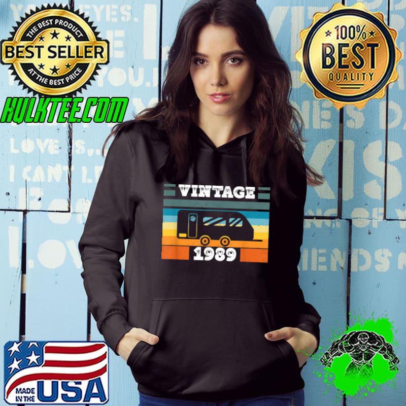 Official Camping RV Camper Vintage born 1989 Birthday Trailer Caravan T Shirt