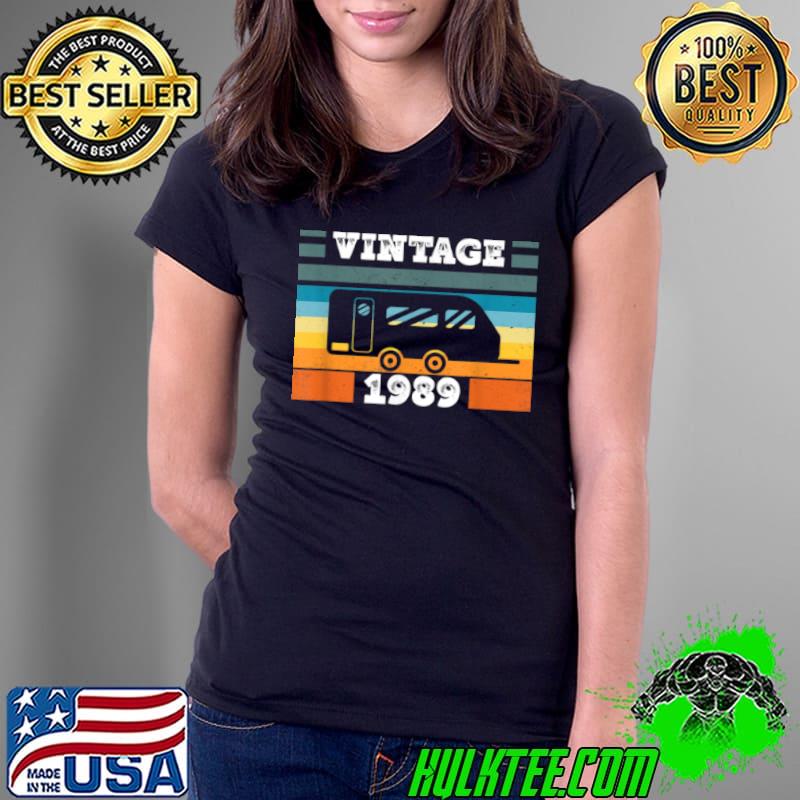 Official Camping RV Camper Vintage born 1989 Birthday Trailer Caravan T Shirt Ladies Tee Official Camping RV Camper Vintage born 1989 Birthday Trailer Caravan T Shirt Ladies Tee
