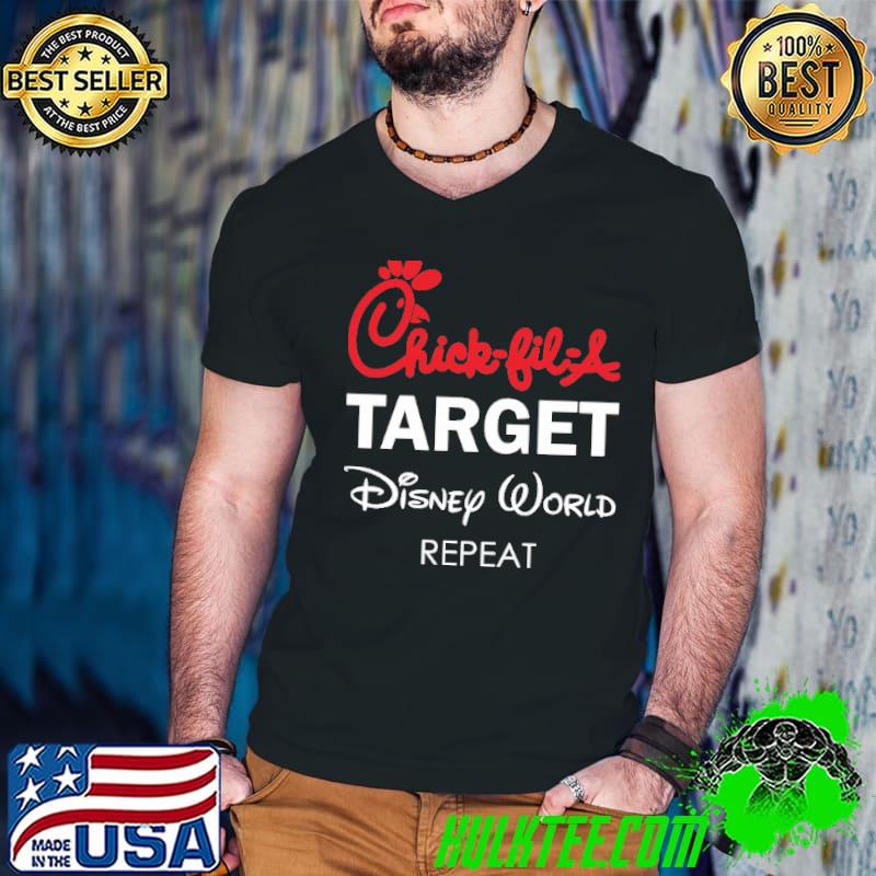 Official chick-Fil-A Target Disney World Repeat Shirt Guys V Neck Official chick-Fil-A Target Disney World Repeat Shirt Guys V Neck
