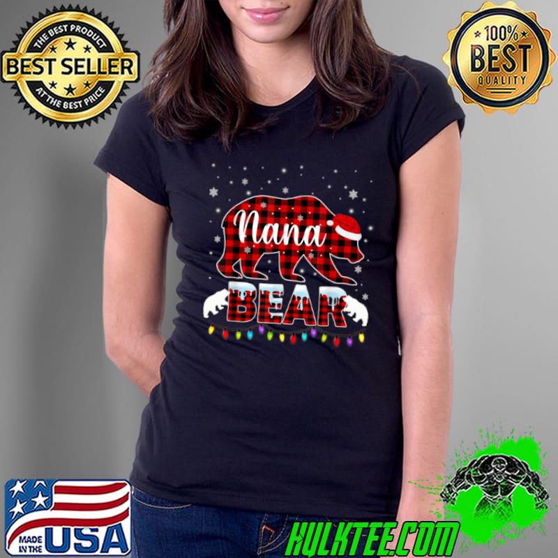 Official Christmas Pajama Matching Family Red Plaid Nana Bear T Shirt Ladies Tee Official Christmas Pajama Matching Family Red Plaid Nana Bear T Shirt Ladies Tee