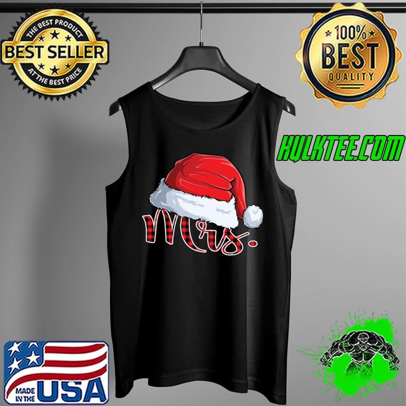 Official couples Matching Pajamas Plaid Christmas Mr and Mrs Claus T-Shirt Tank Top Official couples Matching Pajamas Plaid Christmas Mr and Mrs Claus T-Shirt Tank Top