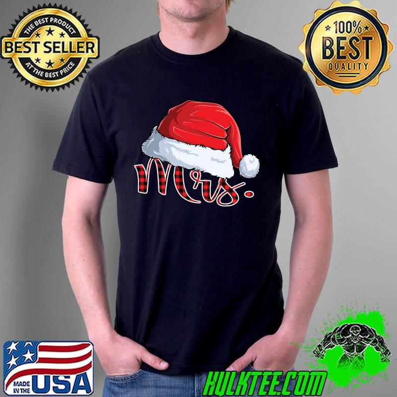 Official couples Matching Pajamas Plaid Christmas Mr and Mrs Claus T-Shirt Unisex Official couples Matching Pajamas Plaid Christmas Mr and Mrs Claus T-Shirt Unisex