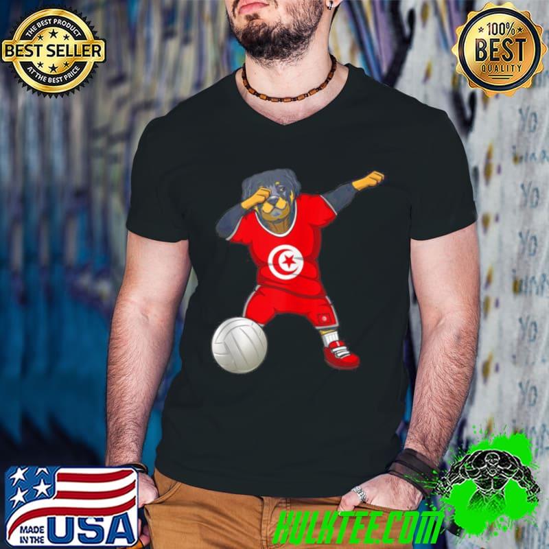 Official Dabbing Rottweiler Tunisia Jersey Tunisian Volleyball Fans Shirt