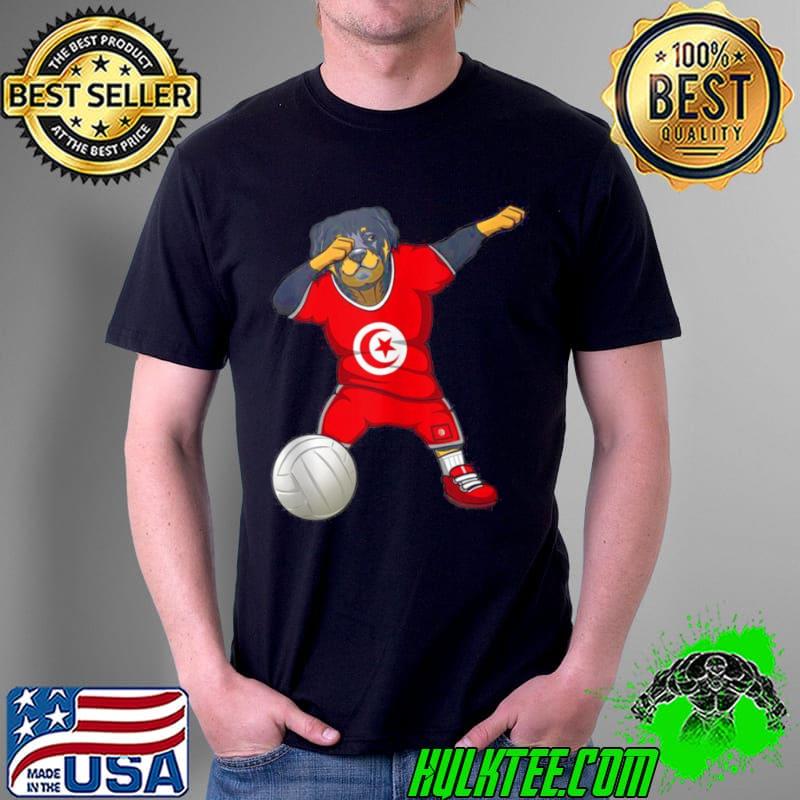 Official Dabbing Rottweiler Tunisia Jersey Tunisian Volleyball Fans Shirt Unisex Official Dabbing Rottweiler Tunisia Jersey Tunisian Volleyball Fans Shirt Unisex
