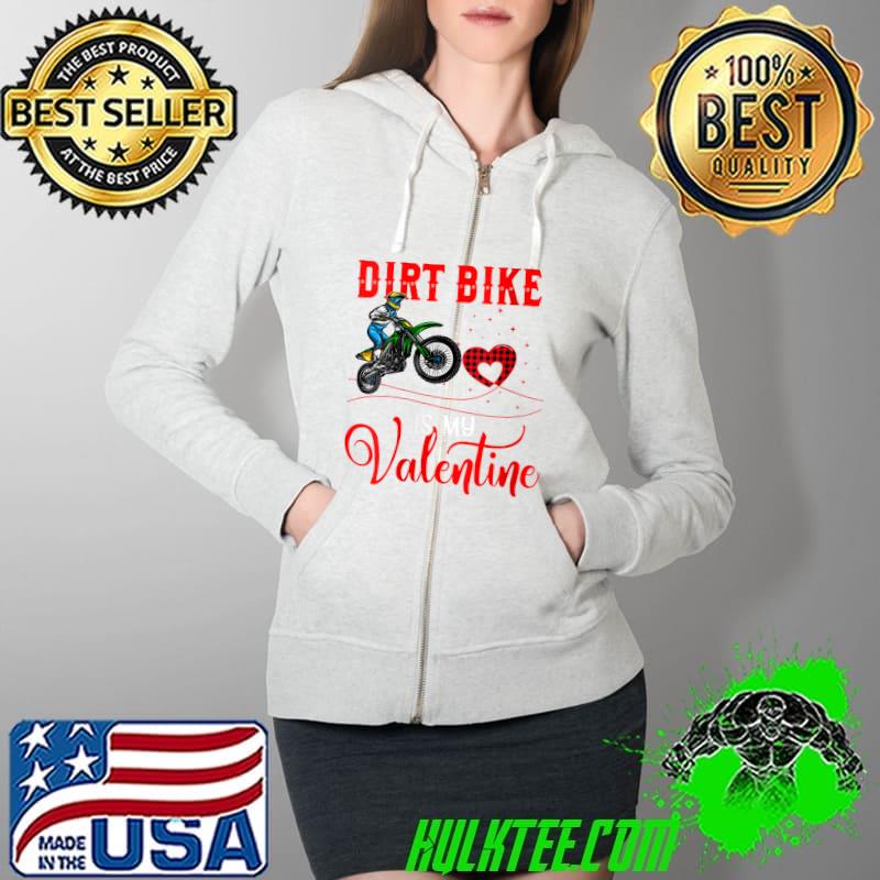 Official dirt Bike Is My Valentine Red Plaid Heart Valentine's Day T-s Full Zip Hooded Official dirt Bike Is My Valentine Red Plaid Heart Valentine's Day T-s Full Zip Hooded