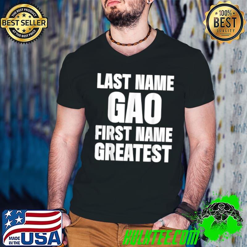 Official Family Surname Gao Funny Reunion Last Name Tag T Shirt