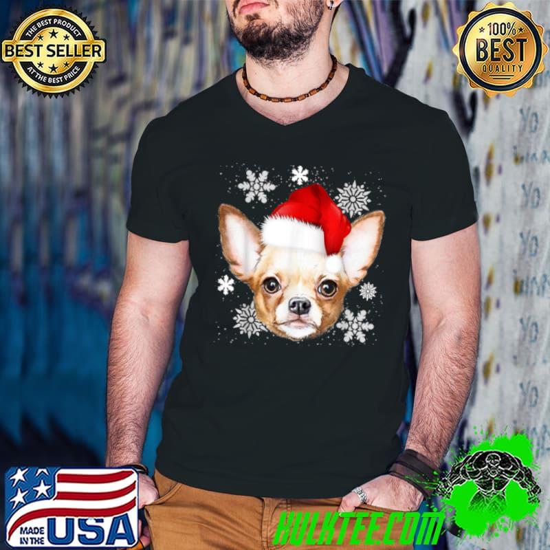 Official Funny Chihuahua Hat Santa Christmas Pajamas Family T Shirt