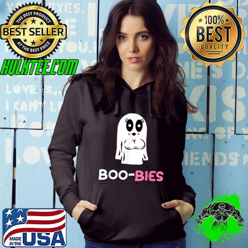 Official funny Female Kawaii Ghost with Boo-Bies, Halloween Costume T-Shirt Hoodie Official funny Female Kawaii Ghost with Boo-Bies, Halloween Costume T-Shirt Hoodie