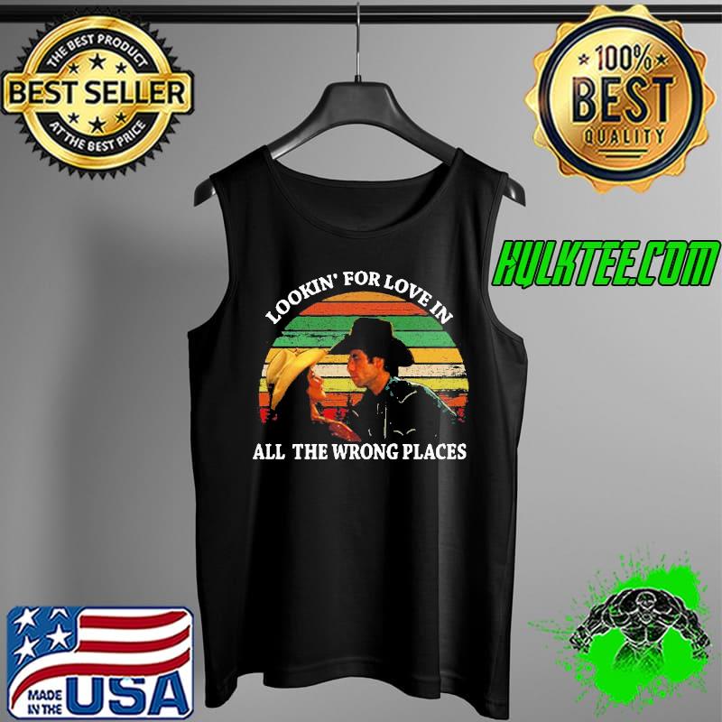 Official Funny looking for love in all the wrong places music top vintage Tank Top Official Funny looking for love in all the wrong places music top vintage Tank Top