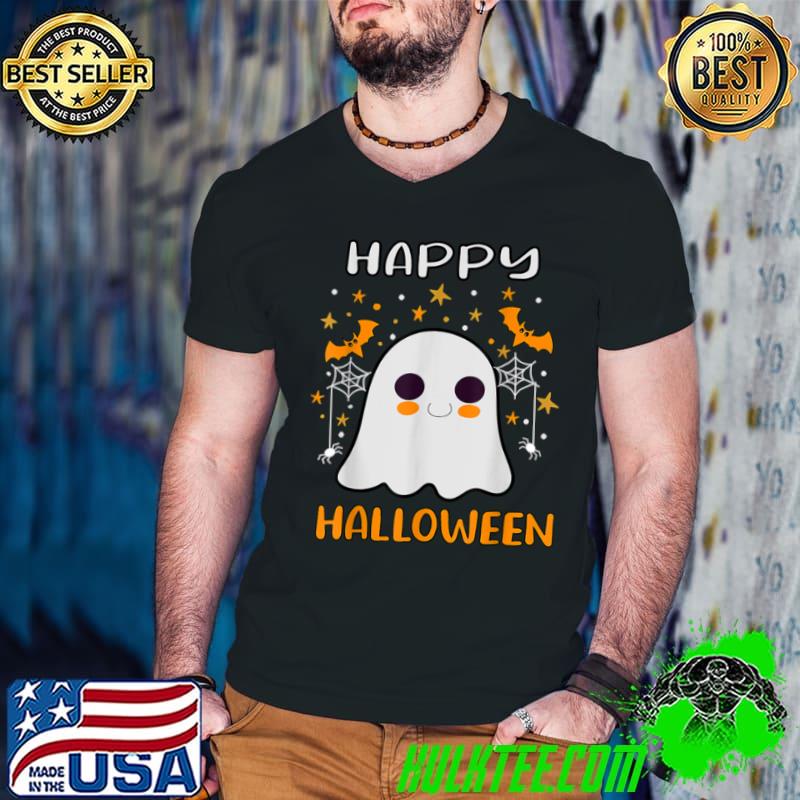 Official Happy Halloween Funny Halloween Ghost Cute for Women T Shirt
