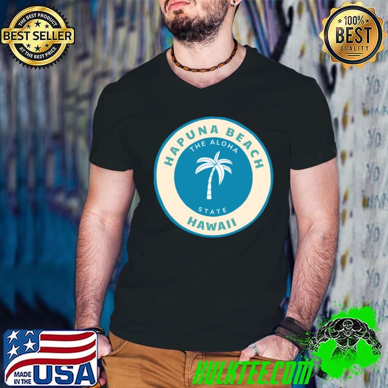 Official Hapuna Beach State Recreation Area Palm Tree HI Souvenir T- Guys V Neck Official Hapuna Beach State Recreation Area Palm Tree HI Souvenir T- Guys V Neck