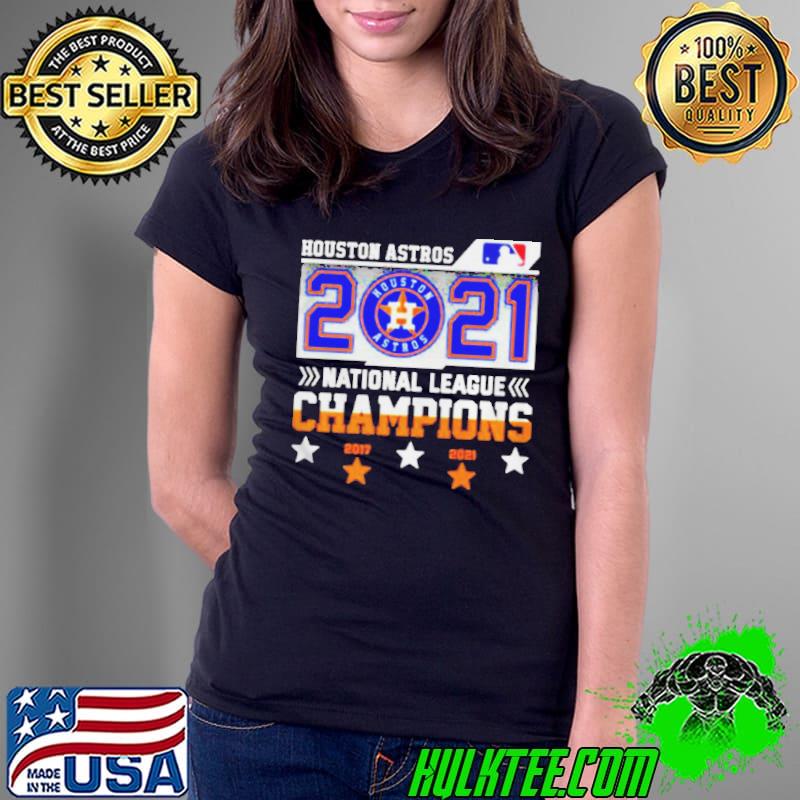Official houston Astros 2017 2021 National League Champions Baseball Shirt Ladies Tee Official houston Astros 2017 2021 National League Champions Baseball Shirt Ladies Tee