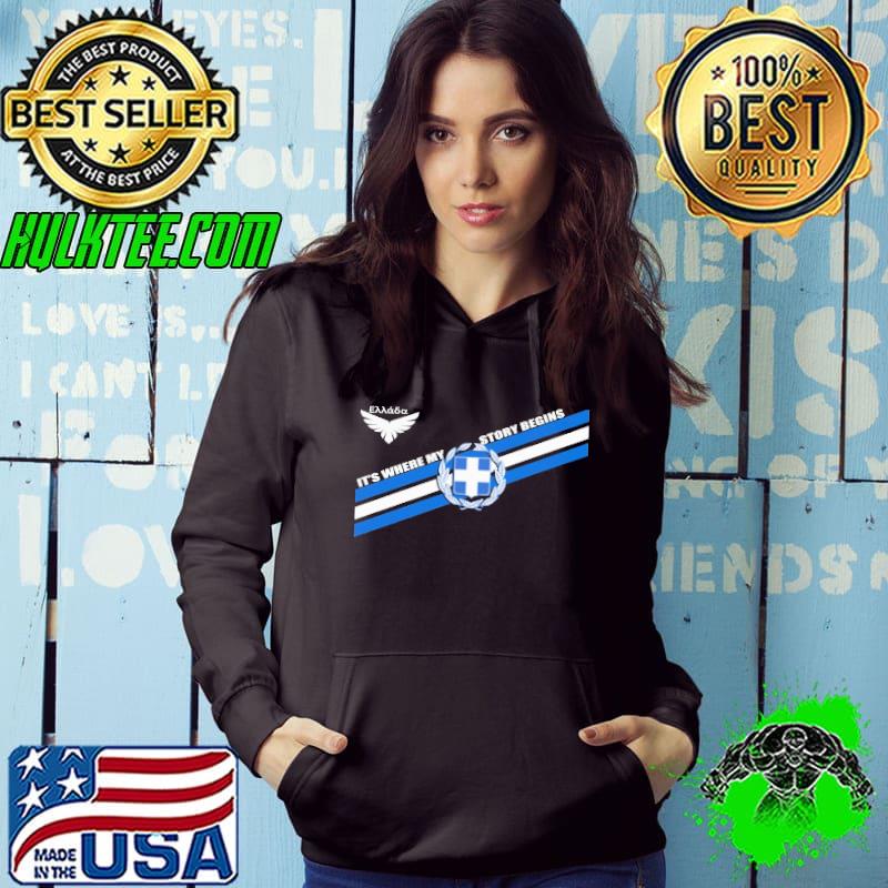 Official Its where my story begins greece dsa 5 logo Hoodie Official Its where my story begins greece dsa 5 logo Hoodie