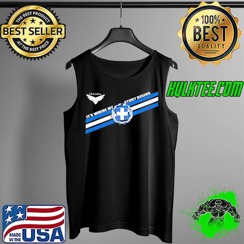 Official Its where my story begins greece dsa 5 logo Tank Top Official Its where my story begins greece dsa 5 logo Tank Top
