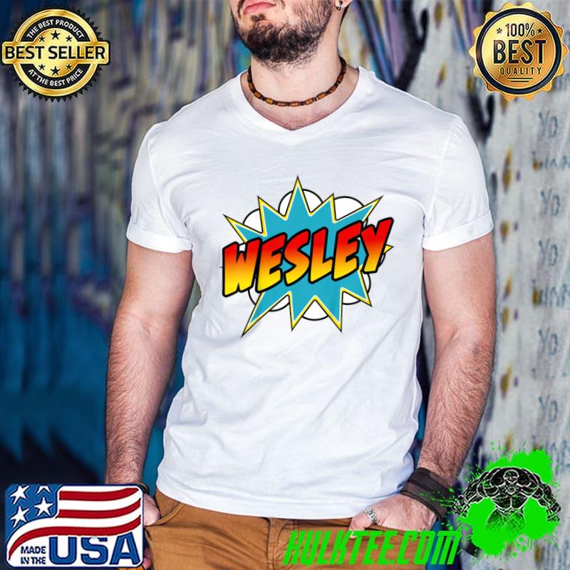 Official kids Boys Wesley Name Comic Book Superhero T-Shirt