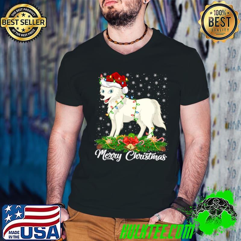 Official matching Santa Hat Arctic-Wolf Christmas T-Shirt