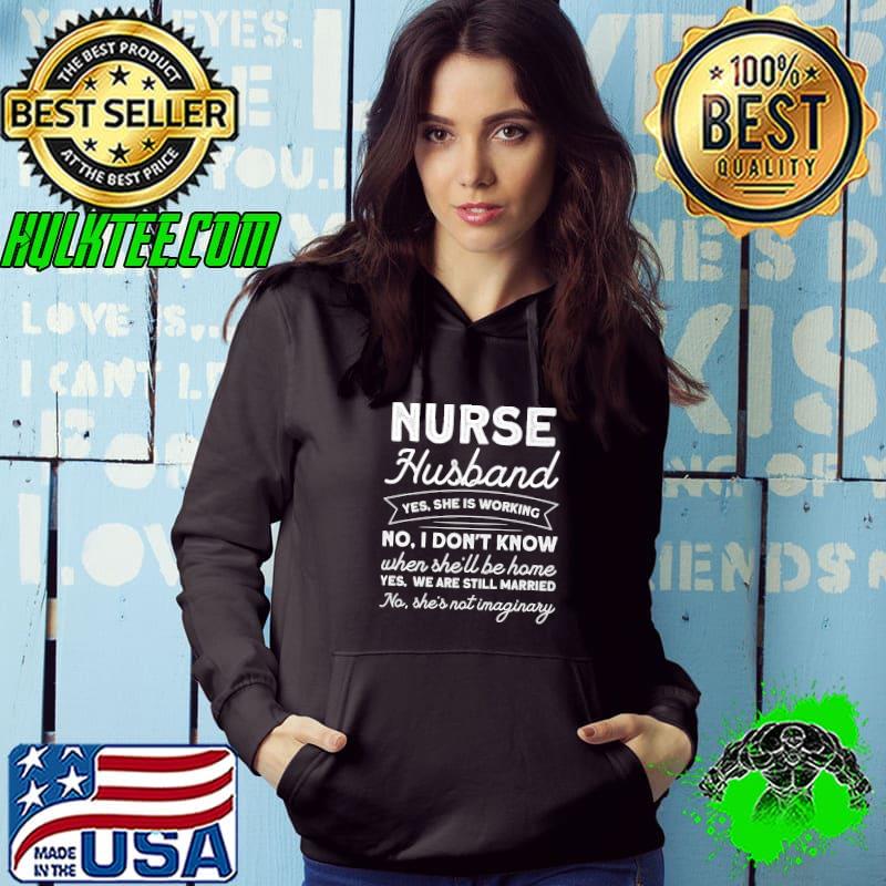Official mens Nurse husband yes, she is working no Nursing Premium T-Shirt